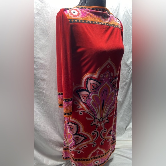 London Times Retro Mod Shift Dress 1960’s pop sz 4 - Picture 2 of 6